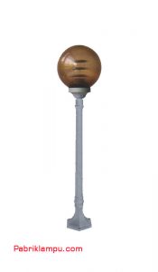 Lampu Hias Taman Model Bulat Cokelat GC 228 B 25cm TS+Ref 2