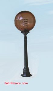 Lampu Hias Taman Model TUnggal Cokelat GC 228 a 40cm + Ref 4