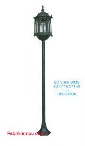 Lampu Taman HIas MOdel tunggal GC 3000 B/MS