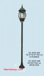 Lampu taman hias model tunggal GC 3003 B/S