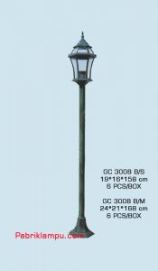 Jual lampu hias taman model tunggal GC 3008 B/S