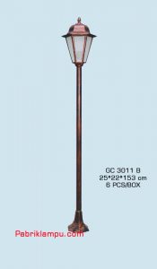 Lampu hias taman model tunggal GC 3011 B