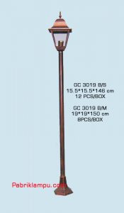 Lampu hias taman model tunggal GC 3019 B/S