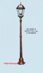 Lampu hias taman model tunggal GC 3020 A