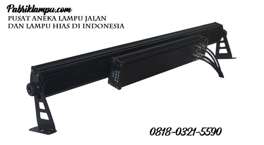 Tampilan lampu wall washer dari belakang