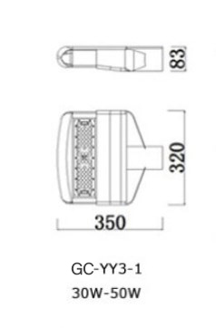 Ukuran Lampu led 30watt-50watt